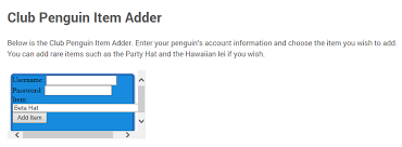 Using club penguin hacking programs you can put ids to get old stuff for free and when you type in the id for the item is sometimes says patched and you can't get the selected item. Dwnc Club Penguin Money Maker And Item Adder Club Penguin Dark Warriors