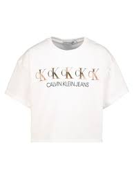 Maybe you would like to learn more about one of these? Calvin Klein T Shirt Ck Repeat Foil Boxy Weiss Fur Madchen Nickis Com