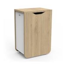 Meuble Poubelle Design Bois Chene Metal Blanc Distribel Meuble Poubelle Poubelle Design Poubelle Cuisine Design