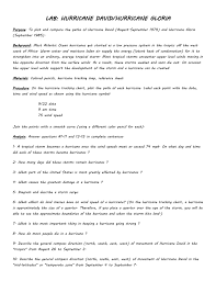 Lab Hurricane David Hurricane Gloria