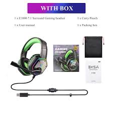 We did not find results for: Eksa E1000 7 1 Surround Sound Gaming Headset With Microphone For Ps4 Xbox One Pc Gamer Stereo Usb Wired Headphone Rgb Led Light Headphone Headset Aliexpress