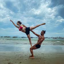 Yoga Couple Challenge Couples Yoga Yoga Poses Couples Challenges