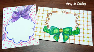 Ribbon Draw Easy Border Design On Paper Border Design For Project Front Page By Arty Crafty Y Borders For Paper Colorful Borders Design Border Design