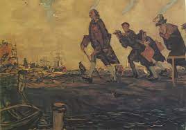 Учился живописи в германии, брал уроки у и.е. Kartina Petr I Serov 1907