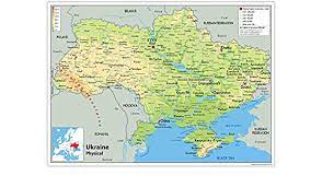 Ucraina mappa e` una guida interattiva per l`area che ti interessa. Ucraina Mappa Fisica Carta Plastificata Ga A1 Size 59 4 X 84 1 Cm Clear Amazon It Cancelleria E Prodotti Per Ufficio