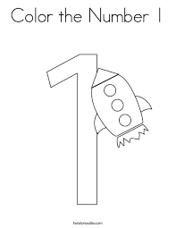 All kids like to play with their sisters and brothers and do fun stuff. Color The Number 1 Coloring Page Twisty Noodle