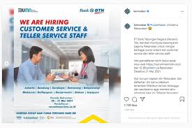 Cara mdaftar lowongan kerja dibatam sbgai cs khusus wanita usia 40 thn. Btn Buka Lowongan Untuk Customer Service Dan Teller Simak Informasinya