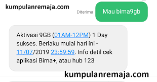 Klaim kuota juga hanya berlaku satu kali di ambil pada saat itu, dan untuk seterusnya sudah tidak bisa lagi. Cara Mendapatkan Kouta Gratis 9 Gb Dari Bima Tri Kumpulan Remaja