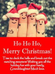 Fingertip Family Merry Christmas Card For Granddaughter And Her Family Birthday Greeting Cards By Davia Christmas Wishes Messages Merry Christmas Family Christmas Wishes Greetings