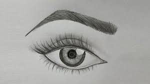 Next, draw in the eyebrows. How To Draw Eye Eyebrow Step By Step Very Easy Art Video Youtube