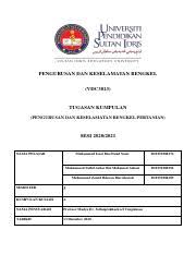 Dec 10, 2014 · selain itu, peraturan keselamatan di dalam bengkel juga disediakan untuk menghindarkan kemalangan selain menyemai sikap tanggungjawab dalam kalangan murid. Tugasan Kumpulan Vdc3013 Pengurusan Dan Keselamatan Bengkel Bengkel Pertanian Pengurusan Dan Keselamatan Bengkel Vdc3013 Tugasan Course Hero