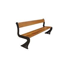 Piètement avec une couche primaire époxy et thermolaquage. Banc En Bois Exotique Banc Urbain Design Banc En Bois Et Pieds En Metal