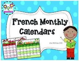 French Monthly Calendars Learning French For Kids Create Abilities Learn French