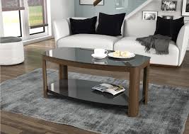 Miro glass coffee table with black wood base. Avf Affinity Ft100affw Walnut Black Glass Coffee Occasional Table