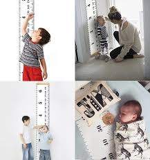 scandinavian style baby child kids height ruler growth size