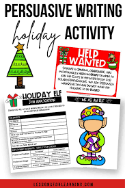 Persuasive Writing Holiday Activity In 2020 Persuasive Writing Writing Activities Persuasive Writing Holiday