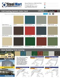 Steel Mart Color Chart And Steel Trim