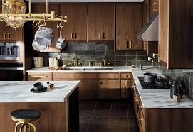 Ideal height for upper kitchen cabinets if your base cabinets are regular 34 and a half inches, then simply place your upper cabinets 18 inches above them, and you should be good to go. R W Atlas Two Hole Bridge High Profile Kitchen Faucet Metal Side Mount Levers And Spray In 2019 Minimalist Kitchen Cabinets Kitchen Cabinets Countertops Kitchen Cabinet Design