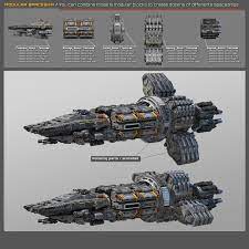 3d Modular Spaceship Spaceship Design Spaceship Concept Spacecraft Design