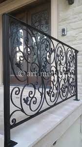 Compare rod iron banister costs with other metals rails for stairs, exterior staircases, porch balcony. Front Porch Railings Manufacture And Installation Service Front Porch Railings Wrought Iron Stair Railing Wrought Iron Railing Exterior