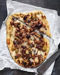 Sausage And Olives Pizza Recipe Recipe Food Olive Pizza Recipes