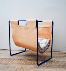 Found On Studiowootwoot Com Leather Magazine Rack Leather Furniture Leather Diy