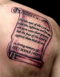 I love these scriptures and am proud to have a board with them on it! 25 Bible Quote Tattoos Which Look Really Religious Creativefan
