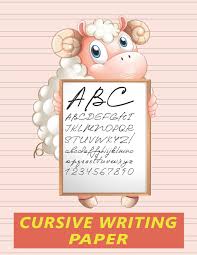 To turn the name writing worksheet into a custom name craft just enter the name with one repetition with the paper set to landscape. Cursive Writing Paper Handwriting Practice Workbook For Kids Sheep Blank Cursive Stationery Band 3 Amazon De Usa Bizcom Fremdsprachige Bucher