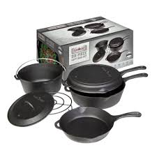 Check spelling or type a new query. Camp Chef 6 Delige Gietijzeren Pannenset Roost Buitenkoken