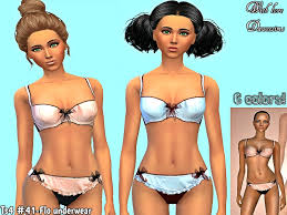 The mod actually works as a clothing accessory, so you can activate it in young adult>bottoms>underwear>1st content 1st color (for the bottom mod) and young adult>tops>bra>2nd bra 3rd (black) color (for the top mod). Underwear Downloads The Sims 4 Catalog