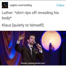 Why Are There So Many Mulaney Memes Related To The Umbrella Academy Mit Bildern Komisch Bucher Filme After a disastrous expedition to mars, hargreeves transplanted his head onto the body of a martian gorilla. pinterest