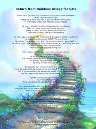 Beautiful, framed rainbow bridge poems. Cat Rainbow Bridge Poem By Brnet Atwater Animal Medium Pet Psychic