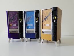 This item was available from a vending machine for collection until another player had collected it. Fortnite Vending Machine Prop Custom Made Game Life