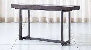 Archive Grey Console Table Reviews Crate And Barrel In 2020 Gray Console Table Sofa Table With Storage Living Room Console