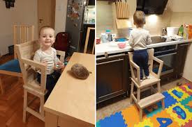 2 In 1 Learning Tower And High Chair For Older Kids Ikea Hackers In 2020 Learning Tower Ikea High Chair