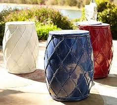 Net Ceramic Side Table Ceramic Garden Stools Ceramic Stool Outdoor Patio Diy