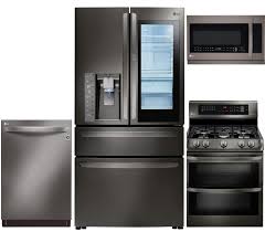 Lg 4 Piece Gas Kitchen Appliance Package With 22 5 Cu Ft French Kitchen Appliances Kitchen Appliance Packages Kitchen Electrical Appliances