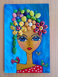 Tas Boyama Tablo Boyali Kayalar Tablolar Sanat