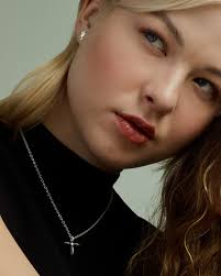 Four-leaf Clover Cross Pendant Silver