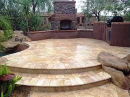 Pool deck renovations and remodeling. Travertine Centurion Stone Of Arizona