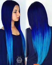 Dye black hair to blue: Da Blues By Hairgod Zito This Electric Blue Hair Color Melt Is A Colorist S Dream King Neon Blue Hair Color Hoton Hair Styles Electric Blue Hair Dyed Hair