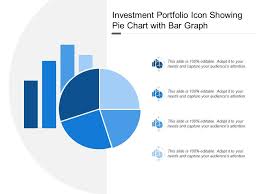 Investment Portfolio Icon Showing Pie Chart With Bar Graph