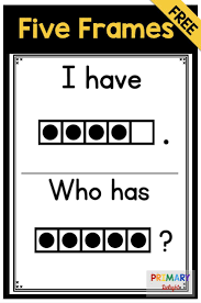 Subitize I Have Who Has Five Frames Free Math Centers Kindergarten Kindergarten Math Games Prek Math