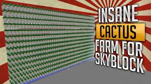 This farm generates over 1000 cactus per hour! Insane Cactus Farm Minecraft Skyblock 1 8 1 16 Youtube