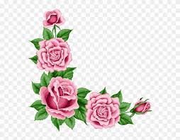 Shabby Chic Rose Clipart 5 By Karen Roses Corner Border Png 1122166 Rose Clipart Flower Art Floral Vector Free