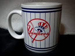 The sculpted game time coffee mug is decorated with your teamgçös bright and colorful graphics. New York Yankees Major League Baseball Pinstripe Coffee Mug Ny Yanks Mlb Cup Mugs New York Yankees My Yankees