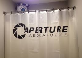 Https Coinarcade Files Wordpress Com 2013 03 Portal Shower Curtain Jpg Guest Bathroom Shower Curtain Bathroom