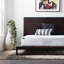 Adjustable base may be pictured with furniture bed frame and headboard not included with offer. Lucid Comfort Collection 10in Firm Gel Memory Foam Tight Top Full Mattress Lucc10ff45mf The Home Depot