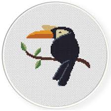 Small Flying Bird Cross Stitch Pattern Great Hornbill Cross Stitch Pattern Cross Stitch Cross Stitch Bird Cross Stitch Patterns
