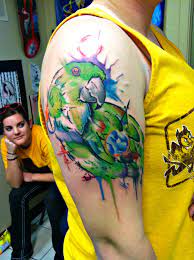 Watercolor tattoo artists in los angeles. Watercolor Parrot Tattoo By Huka Lewis At Body Electric Tattoo In L A Imgur